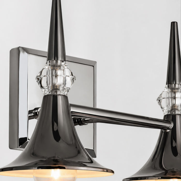 Varaluz - V67922BC - Two Light Bath Vanity - Tromba - Black Chrome