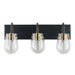 Varaluz - V68041BKAGB - Three Light Bath Vanity - Bromyard - Matte Black / Aged Brass