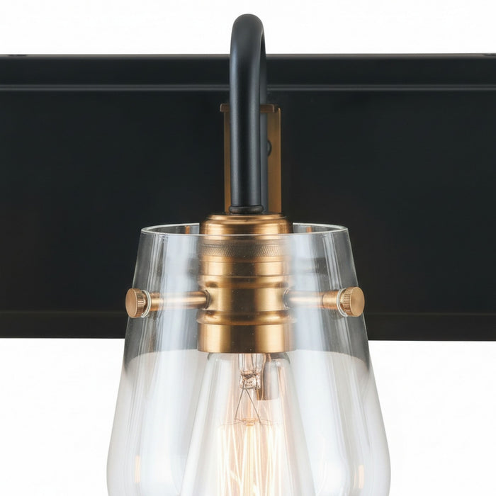 Varaluz - V68042BKAGB - Two Light Bath Vanity - Bromyard - Matte Black / Aged Brass