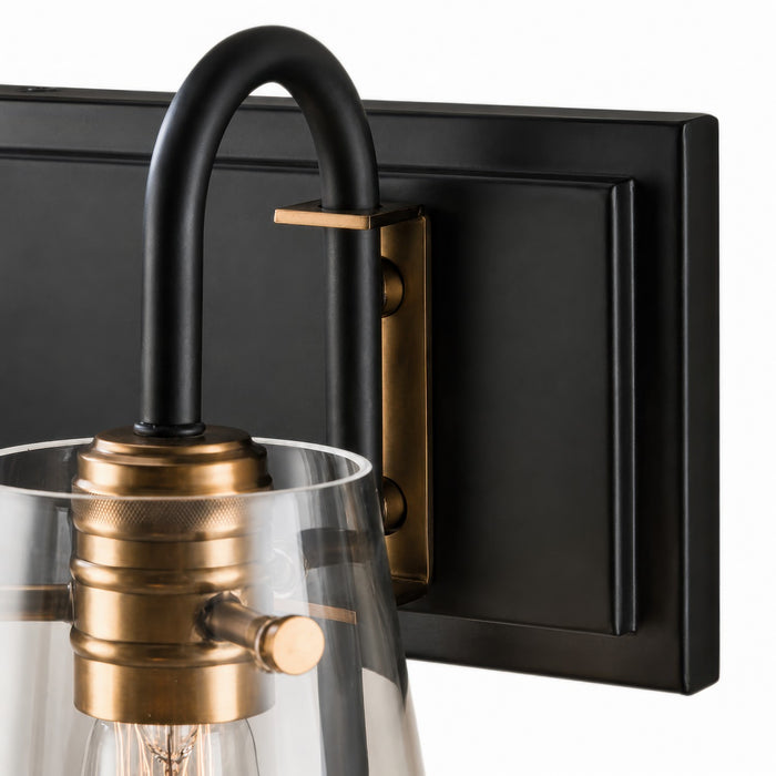 Varaluz - V68042BKAGB - Two Light Bath Vanity - Bromyard - Matte Black / Aged Brass