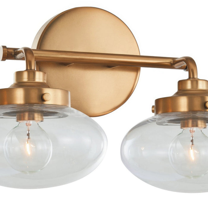 Varaluz - V68112AGB - Two Light Bath Vanity - Harrow - Aged Brass