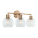 Varaluz - V68841BB - Three Light Bath Vanity - Cortona - Brushed Brass
