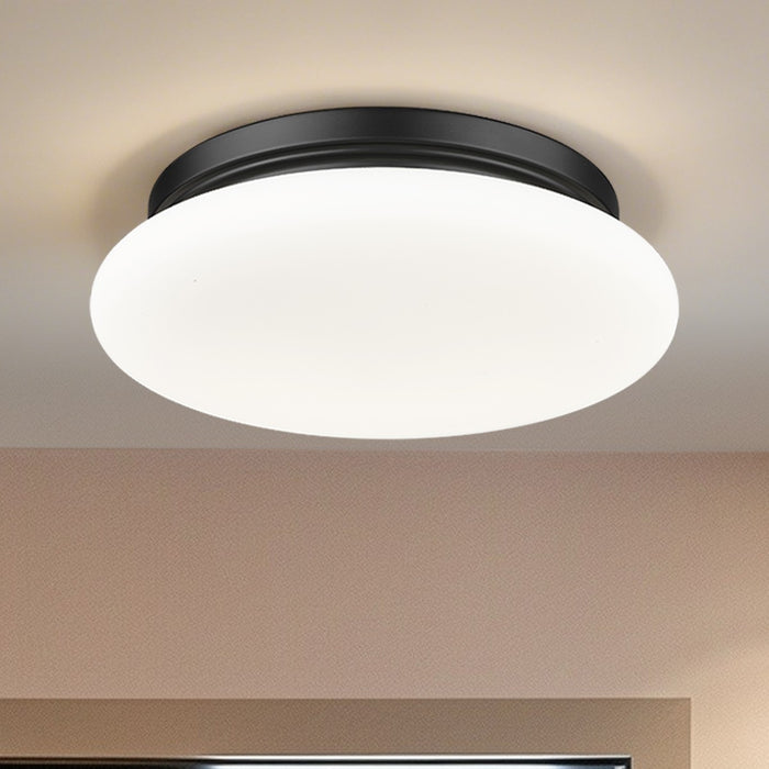 Z-Lite - 1025F12-MB-LED - One Light Flush Mount - Soleil - Matte Black