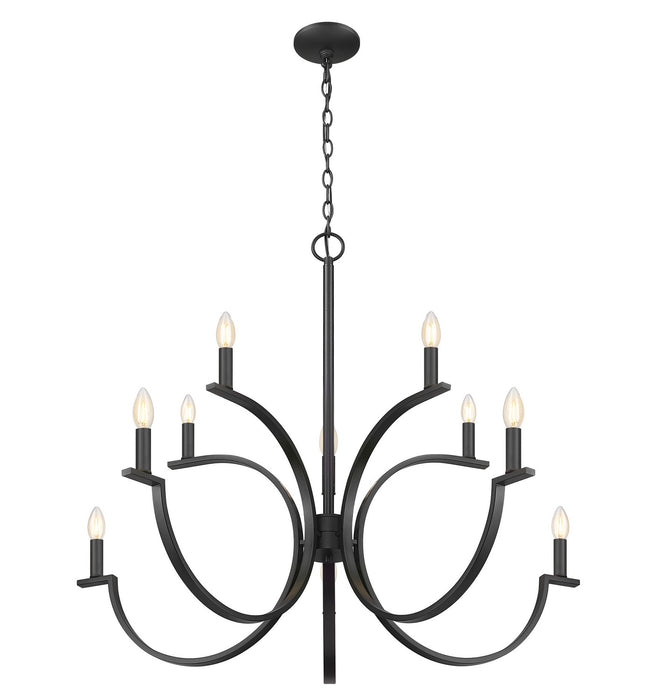 Z-Lite - 2016-10MB - Ten Light Chandelier - Cordelia - Matte Black