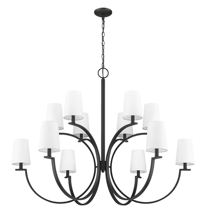 Z-Lite - 2016-12MB - 12 Light Chandelier - Cordelia - Matte Black