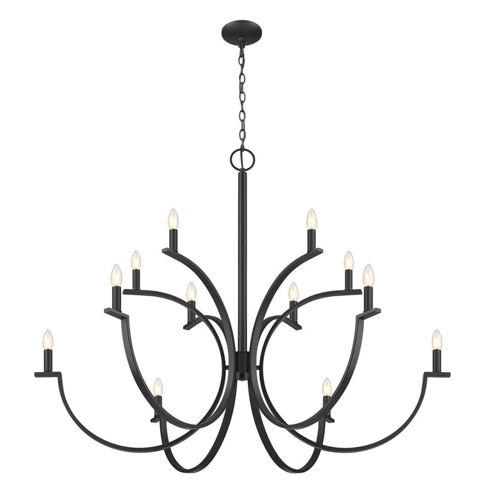 Z-Lite - 2016-12MB - 12 Light Chandelier - Cordelia - Matte Black