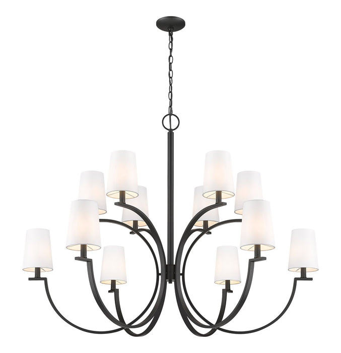 Z-Lite - 2016-12MB - 12 Light Chandelier - Cordelia - Matte Black