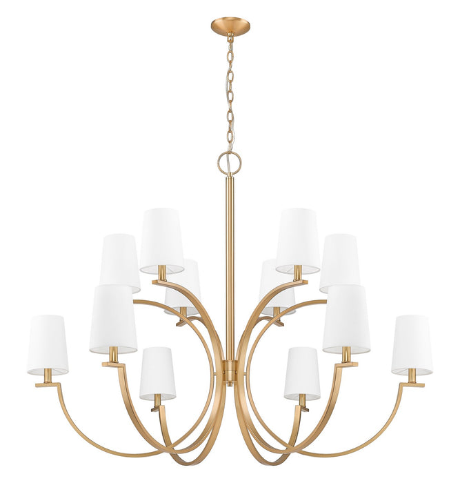 Z-Lite - 2016-12MGLD - 12 Light Chandelier - Cordelia - Modern Gold