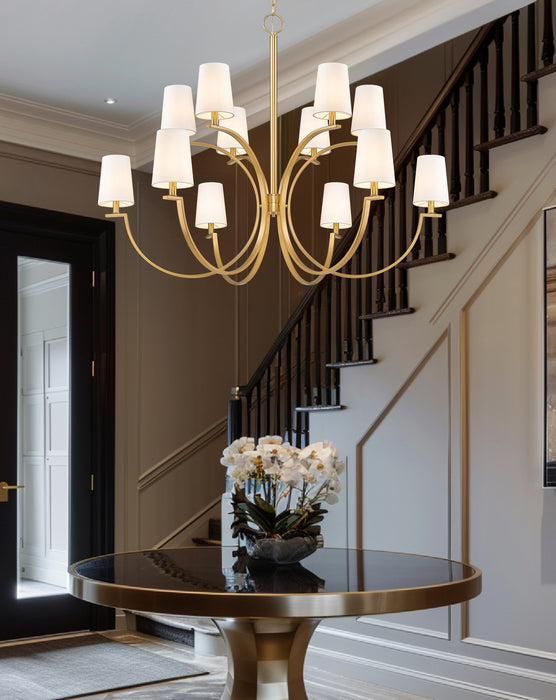 Z-Lite - 2016-12MGLD - 12 Light Chandelier - Cordelia - Modern Gold