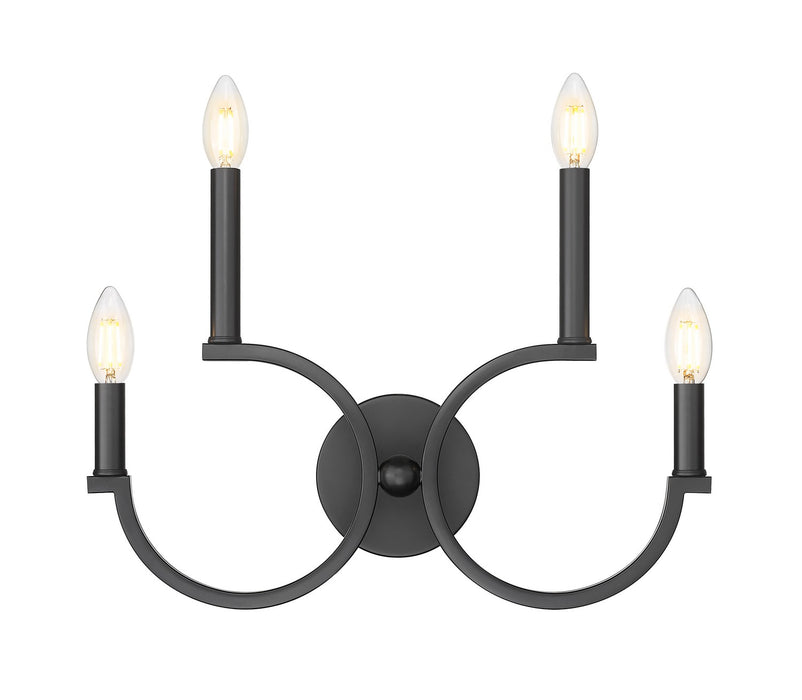Z-Lite - 2016-4S-MB - Four Light Wall Sconce - Cordelia - Matte Black