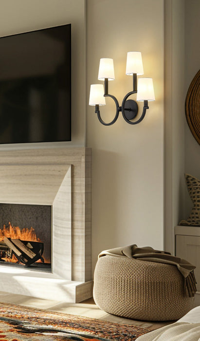 Z-Lite - 2016-4S-MB - Four Light Wall Sconce - Cordelia - Matte Black