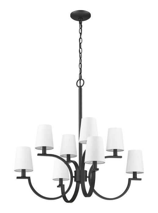Z-Lite - 2016-8MB - Eight Light Chandelier - Cordelia - Matte Black