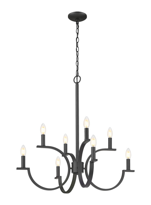 Z-Lite - 2016-8MB - Eight Light Chandelier - Cordelia - Matte Black