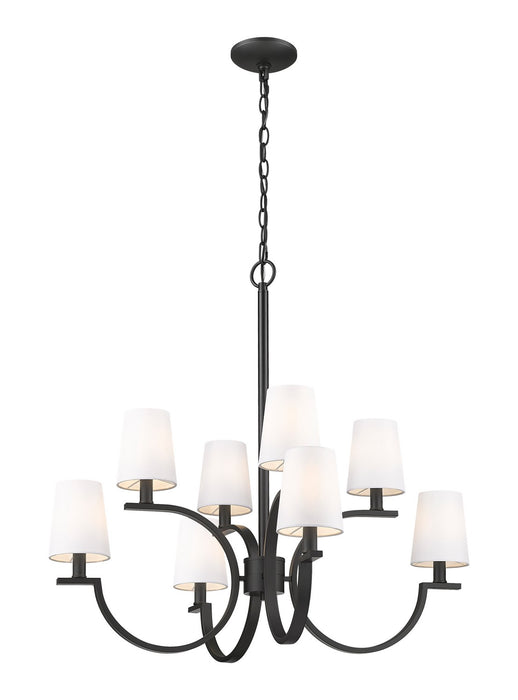 Z-Lite - 2016-8MB - Eight Light Chandelier - Cordelia - Matte Black