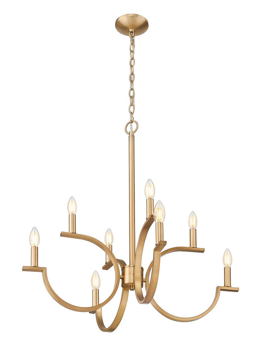 Z-Lite - 2016-8MGLD - Eight Light Chandelier - Cordelia - Modern Gold