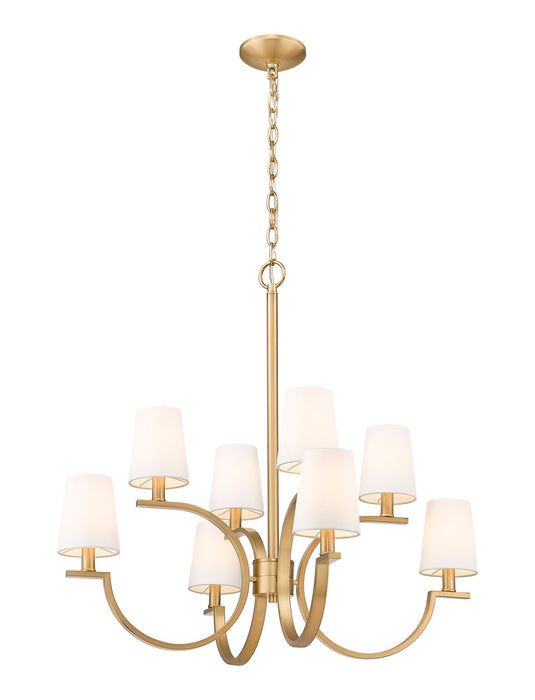 Z-Lite - 2016-8MGLD - Eight Light Chandelier - Cordelia - Modern Gold