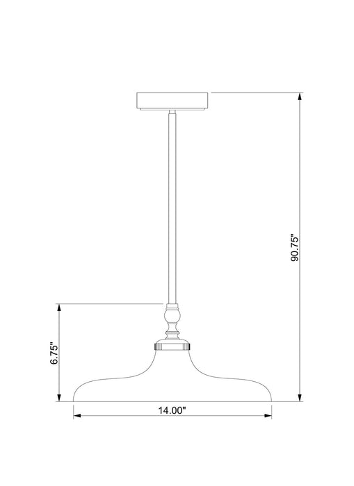 Z-Lite - 2308P14-BN - One Light Pendant - Camden - Brushed Nickel