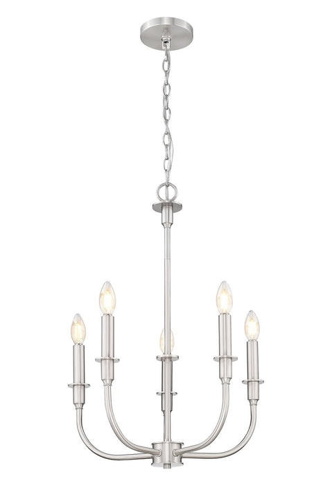 Z-Lite - 3049-18C-BN - Five Light Chandelier - Tova - Brushed Nickel