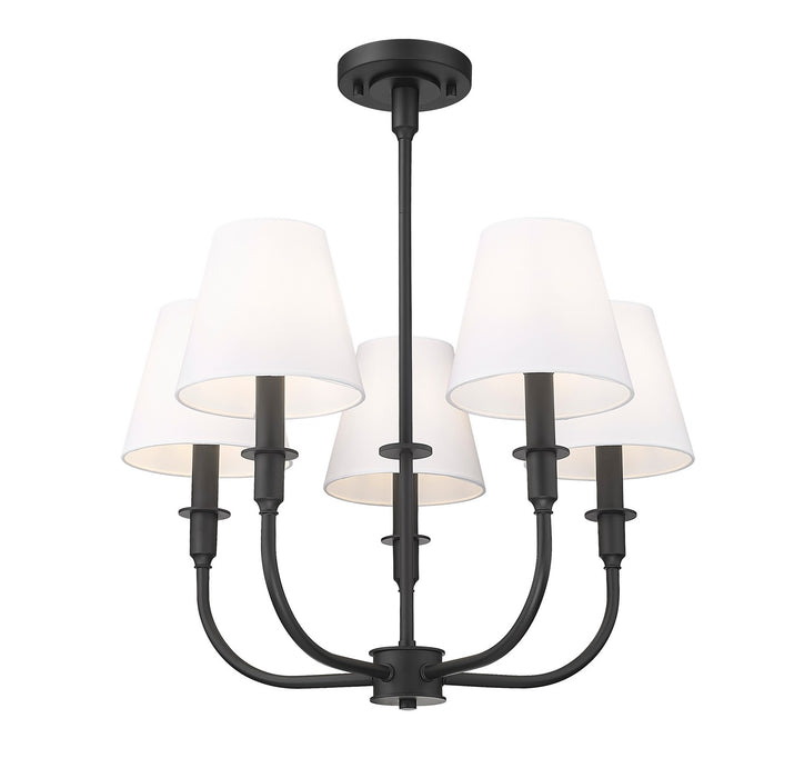 Z-Lite - 3049-18C-MB - Five Light Chandelier - Tova - Matte Black