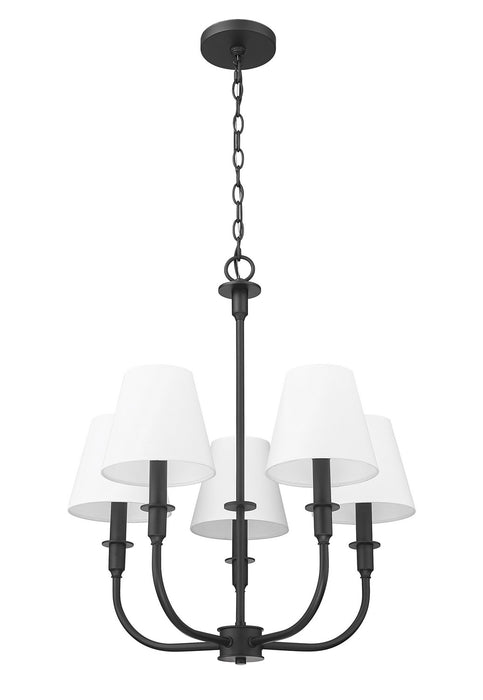 Z-Lite - 3049-18C-MB - Five Light Chandelier - Tova - Matte Black