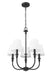 Z-Lite - 3049-18C-MB - Five Light Chandelier - Tova - Matte Black
