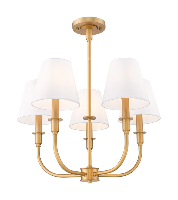 Z-Lite - 3049-18C-RB - Five Light Chandelier - Tova - Rubbed Brass