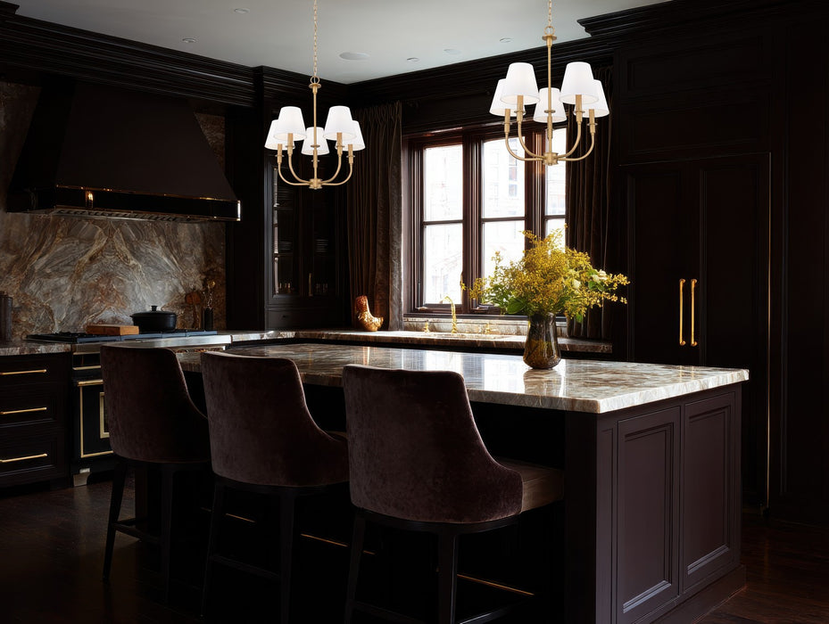 Z-Lite - 3049-18C-RB - Five Light Chandelier - Tova - Rubbed Brass