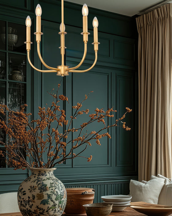 Z-Lite - 3049-18C-RB - Five Light Chandelier - Tova - Rubbed Brass