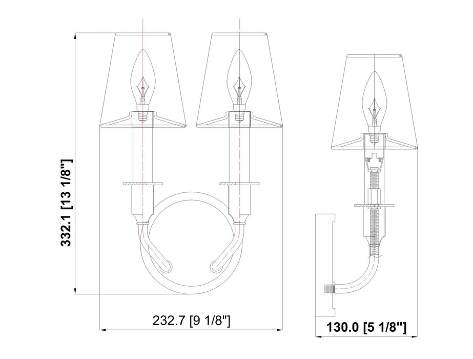 Z-Lite - 3049-2S-MB - Two Light Wall Sconce - Tova - Matte Black