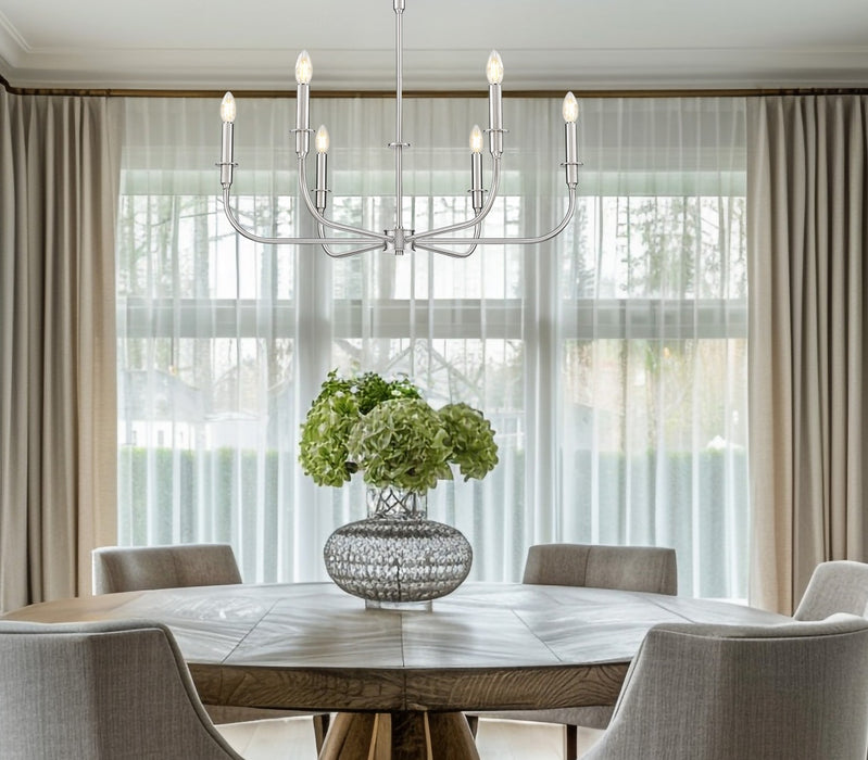 Z-Lite - 3049-32BN - Six Light Chandelier - Tova - Brushed Nickel