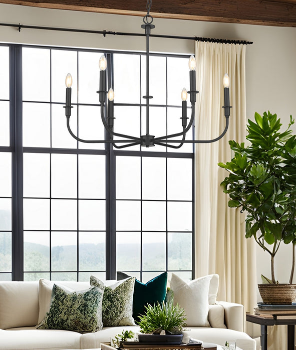 Z-Lite - 3049-32MB - Six Light Chandelier - Tova - Matte Black