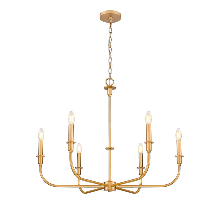 Z-Lite - 3049-32RB - Six Light Chandelier - Tova - Rubbed Brass