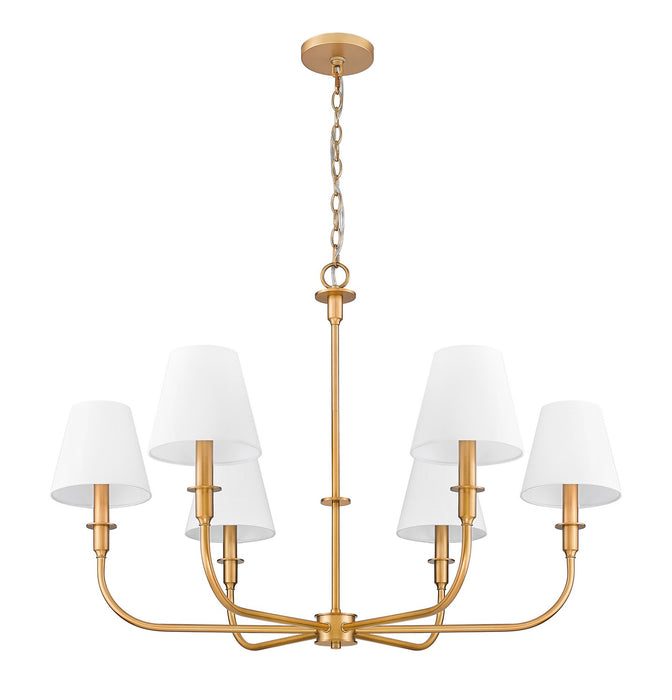 Z-Lite - 3049-32RB - Six Light Chandelier - Tova - Rubbed Brass
