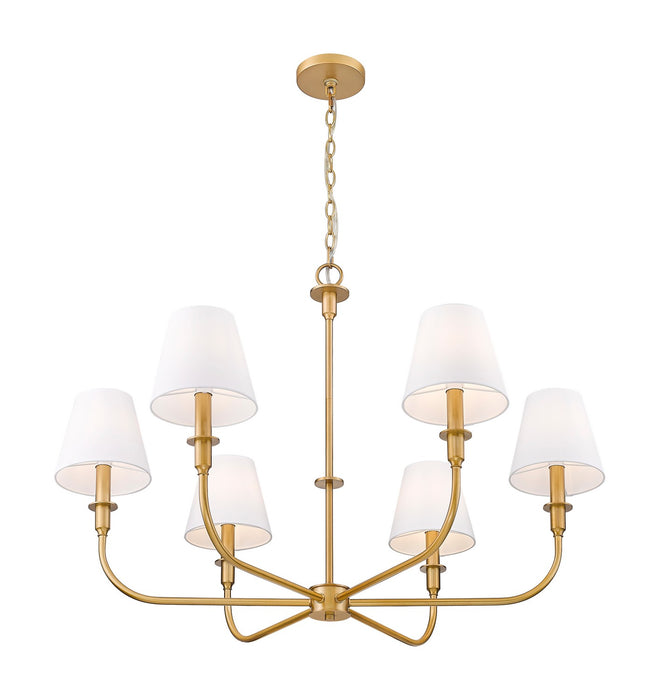 Z-Lite - 3049-32RB - Six Light Chandelier - Tova - Rubbed Brass