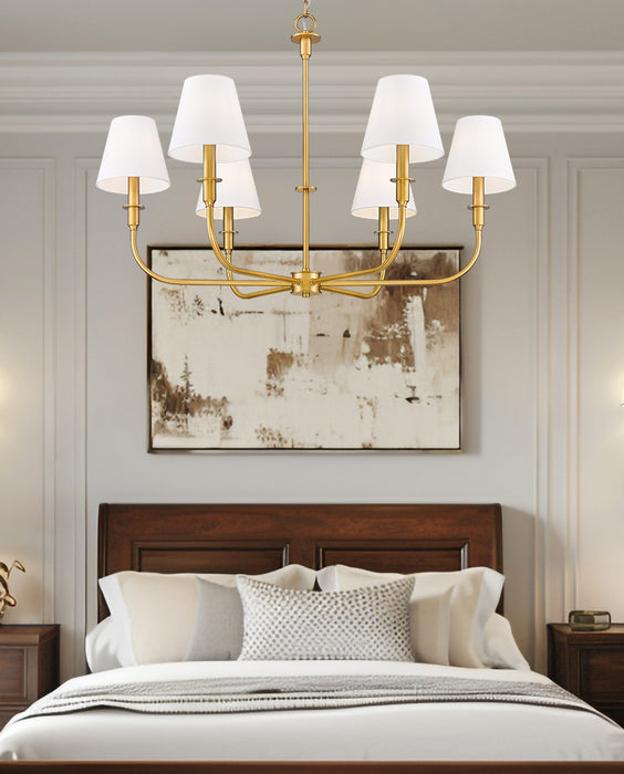 Z-Lite - 3049-32RB - Six Light Chandelier - Tova - Rubbed Brass