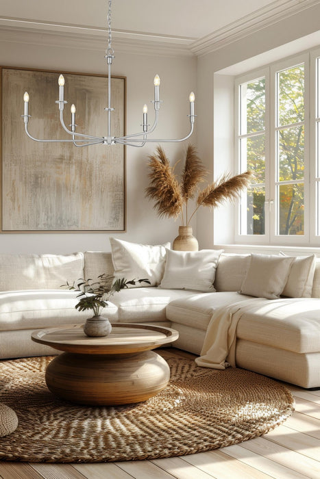 Z-Lite - 3049-45BN - Six Light Chandelier - Tova - Brushed Nickel