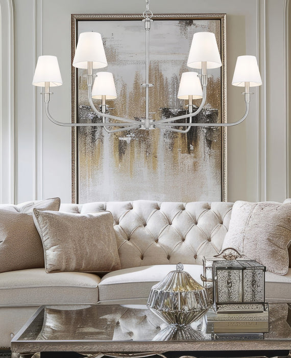Z-Lite - 3049-45BN - Six Light Chandelier - Tova - Brushed Nickel