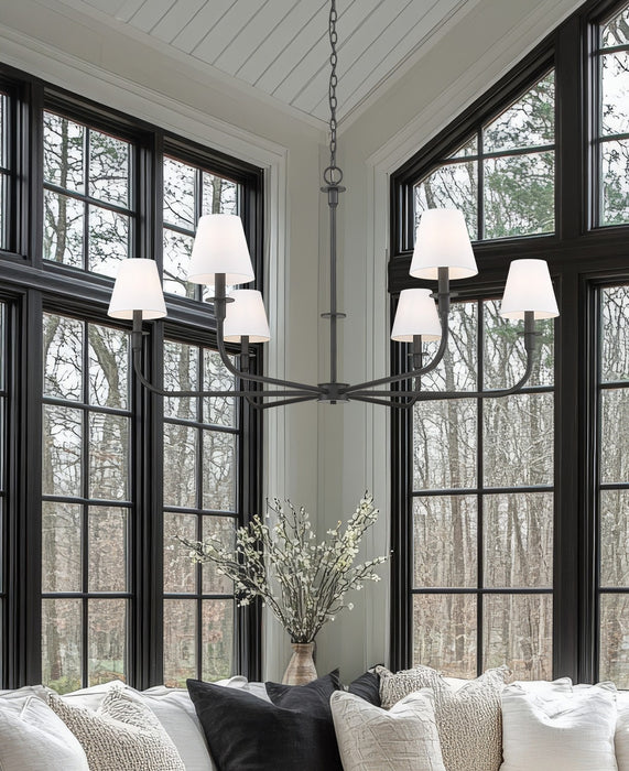 Z-Lite - 3049-45MB - Six Light Chandelier - Tova - Matte Black