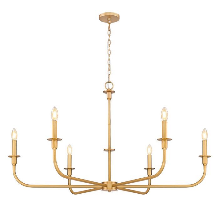Z-Lite - 3049-45RB - Six Light Chandelier - Tova - Rubbed Brass