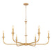 Z-Lite - 3049-45RB - Six Light Chandelier - Tova - Rubbed Brass