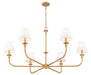 Z-Lite - 3049-45RB - Six Light Chandelier - Tova - Rubbed Brass