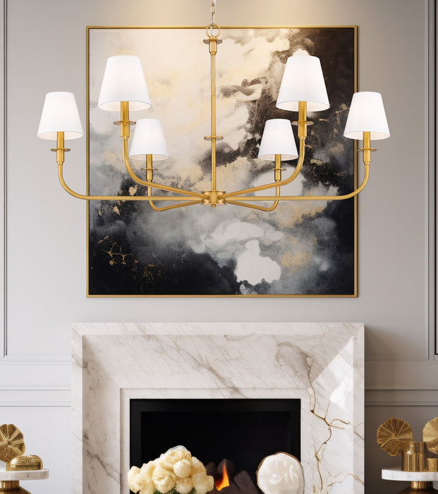 Z-Lite - 3049-45RB - Six Light Chandelier - Tova - Rubbed Brass