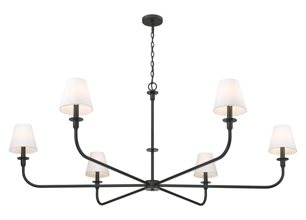 Z-Lite - 3049-62MB - Six Light Chandelier - Tova - Matte Black
