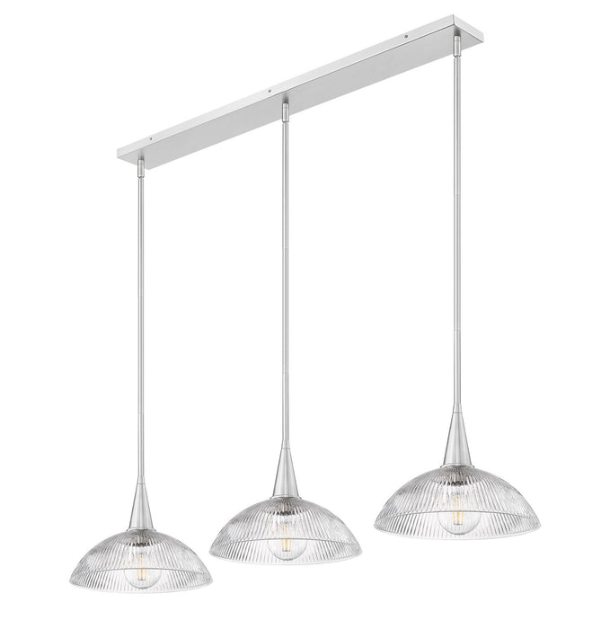 Z-Lite - 3051P12-3L-BN - Three Light Linear Chandelier - Lunelle - Brushed Nickel