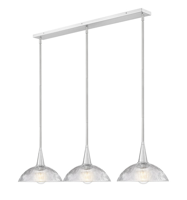 Z-Lite - 3051P12-3L-BN - Three Light Linear Chandelier - Lunelle - Brushed Nickel