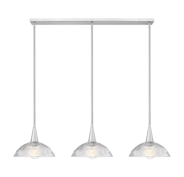 Z-Lite - 3051P12-3L-BN - Three Light Linear Chandelier - Lunelle - Brushed Nickel