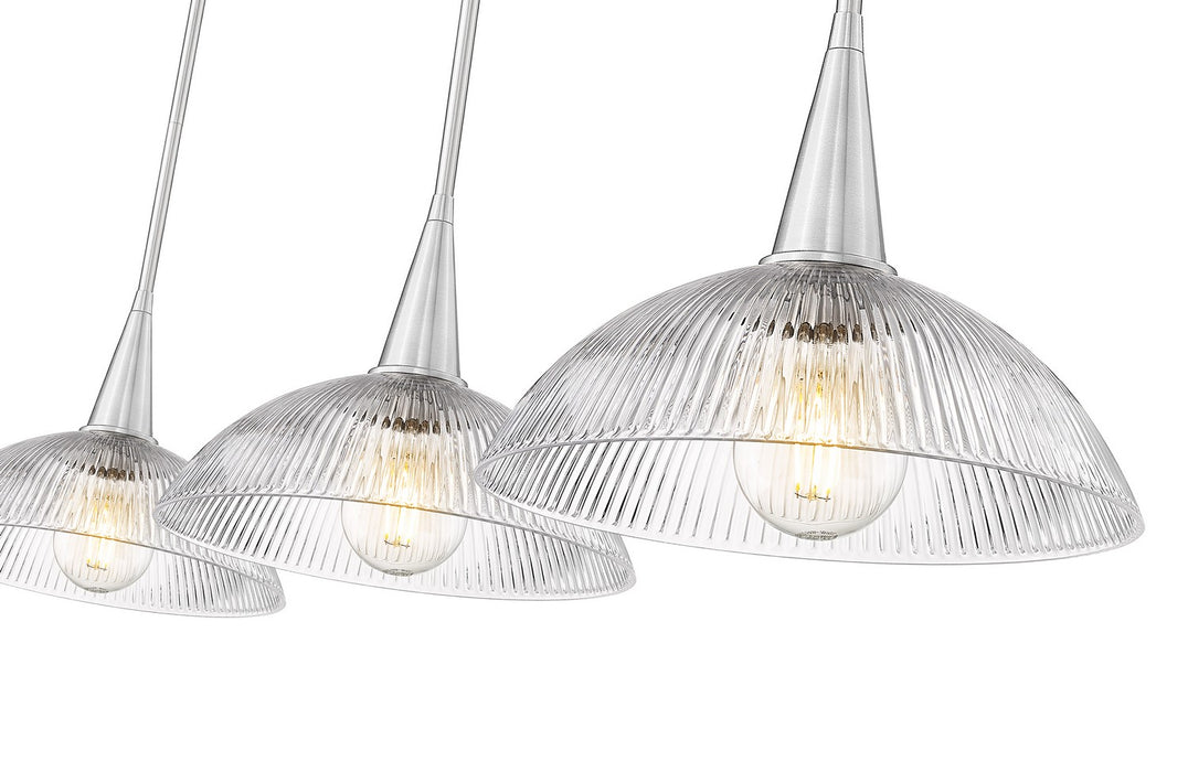 Z-Lite - 3051P12-3L-BN - Three Light Linear Chandelier - Lunelle - Brushed Nickel