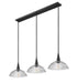 Z-Lite - 3051P12-3L-MB - Three Light Linear Chandelier - Lunelle - Matte Black