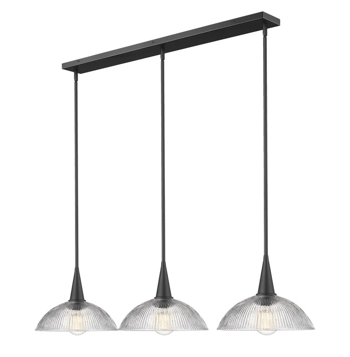 Z-Lite - 3051P12-3L-MB - Three Light Linear Chandelier - Lunelle - Matte Black