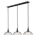 Z-Lite - 3051P12-3L-MB - Three Light Linear Chandelier - Lunelle - Matte Black